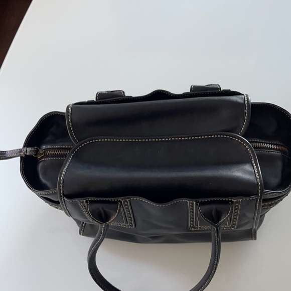 Kenneth Cole NY Black leather studded 2 handle handbag - Picture 4 of 16